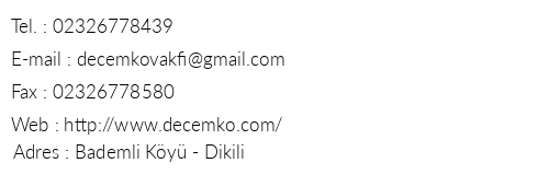Deemko Tatil Ky telefon numaralar, faks, e-mail, posta adresi ve iletiim bilgileri